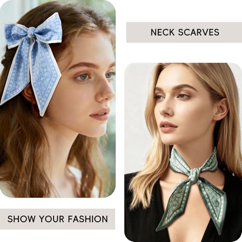 ZXZH 6 Pack Fashion Scarves for Women, Versatile Boho Head Scarf, Satin Scarf for Hair, Neck, Wrist, and Purse Accessories - color: Classic Paisley