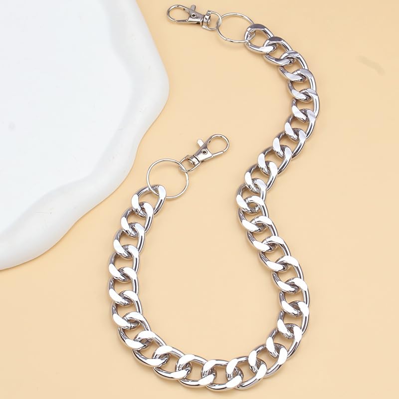 Pants Chain Wallet Chain Punk Chain Hip Hop Butterfly Lock Charm Jeans Chains Rock Chains for Women Men Hipster Women Fashion Trendy Waist Pants Chain Jewelry Clothing Accessories - color: cross 3