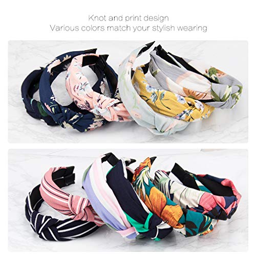 Wide Knotted Headbands for Women - 12 Pack Boho Hair Accessories, Elastic Turban Bandeau for Washing Face - color: headbands 10