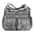 Angel Kiss Crossbody Bags for Women, Ladies Shoulder Handbags and Purses Medium Faux Leather Pocketbooks | Ladies - color: Silver Grey