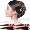 RC ROCHE 6 Pcs Duck Bill Alligator Hair Clips for Women Sectioning Flat Claw Long Thick Hair Inner Teeth Curved Styling Jaw Strong Secure Grip Salon, Medium Black, Brown, Clear - color: (Medium) Black, Brown, Clear