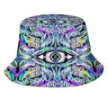 NASIAN Psychedelic Trippy Rave Bucket Hats for Women Men Outdoor Travel Beach Sun Hat Festival Outfits - color: Trippy Graffiti