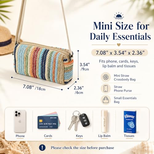 Small Crossbody Bag for Women - color: Bluestripe
