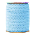 Mandala Crafts Light Blue Stretch Lace Soft Elastic Trim Roll - 55 Yards 1 Inch Wide Stretchy Frilly Picot Ribbon for Sewing Lingerie, Headbands, Underwear, and Crafts - color: Light Blue
