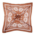 DOOBO Satin Head Scarf - 27.5 Inches Silk Bandana Hair Wrap Square Scarf for Women & Girls - color: Brown