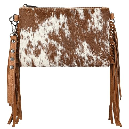 Montana West Western Purse for Women Crossbody Bag Wristlet Clutch Purse - color: A4 Brown