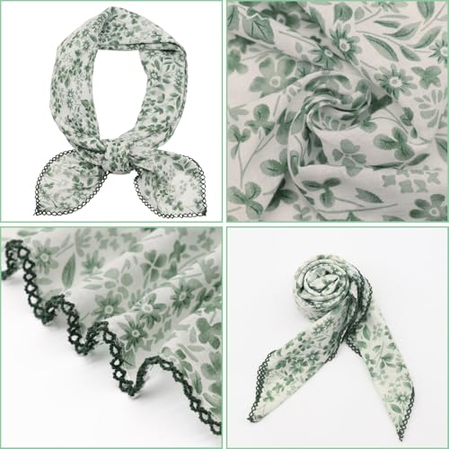 Large Cotton Bandanas for Women, 27 x 27 inch Hair Neck Scarf, Headband Square Scarf - color: Mint Breeze