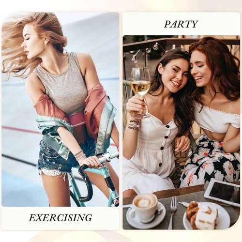 DIYDEC 12pcs Hair Ties Bracelet for Women Boho Braided Hair Ties No Damage Elastic Hair Bracelet Band for Girls Soft Thick Thin Long Curly Hair Accessories (Silvery) - color: Silvery