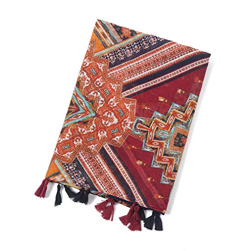 Yeieeo Boho Scarf for Women Lightweight Floral Printed Scarf Fall Winter Fashion Fringed Shawl - color: Floral 12