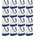 Reginary 16 Pack Canvas Tote Bags Set - Large Cotton Tote with Handle for Women's Kitchen & Grocery Use - DIY Gift - color: Navy Blue