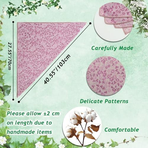 Large Cotton Bandanas for Women, 27 x 27 inch Hair Neck Scarf, Headband Square Scarf - color: Cute in Pink