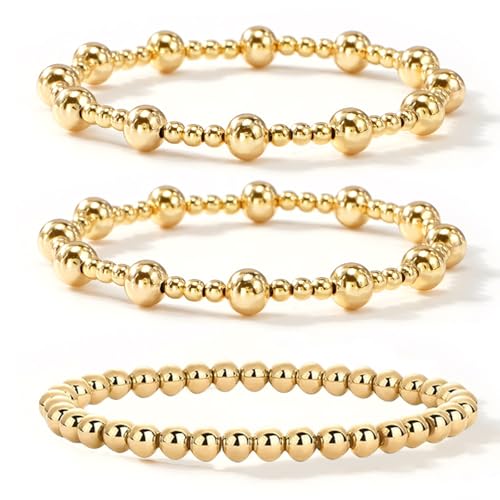 Gold Beaded Cross Bracelet for Women, 14K Plated Adjustable Stackable Dainty Bracelets, Non Tarnish Fashion Jewelry Set Gifts for Women Birthday Friendship - color: Colors-13
