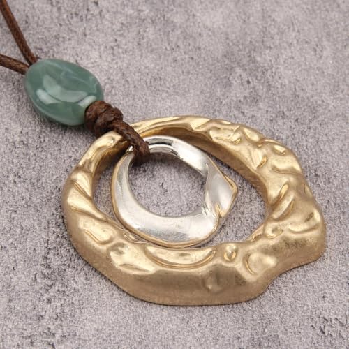 Chunky Necklace for Women Boho Pendant Necklace Statement Western Choker Necklaces for Women Vintage Bohemian Jewelry - style: Bohemian Choker Necklace