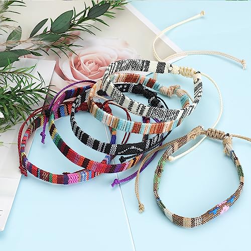 Beach Bracelet Set for Men and Women, Surfer Men Bracelet, Braided Boho Summer Bracelets Adjustable Men's Bracelet Handmade Women Bracelet String Rope Ankle Bracelets Birthday Gift - style: 18pcs boho bracelet