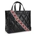 Canvas Tote Bag for Women Top Handle Handbag Crossbody Tote Bag for Women - color: B1-solid Black