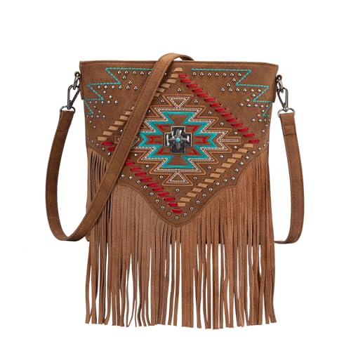 Montana West Western Crossbody Bag Purse for Women - color: Dark Brown