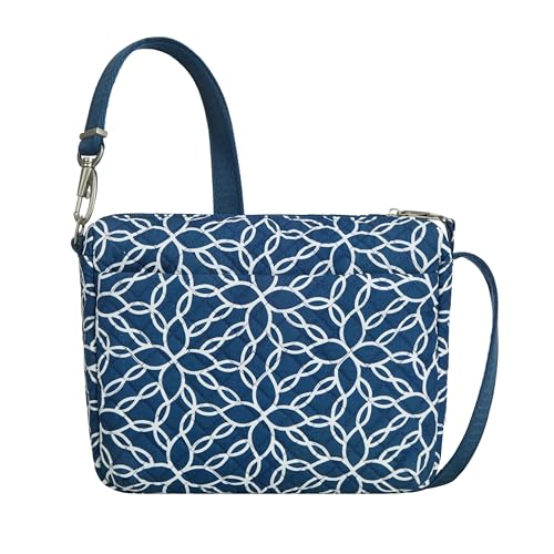 Travelon Anti-Theft Classic Small East/West Crossbody - color: Woven Flower