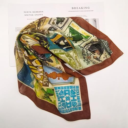Large Cotton Bandana Lightweight Head Hair Scarf Headbands Wraps Cover Handkerchiefs for Women Men 25 x 25 inch - color: Rt27