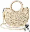 Dailyacc Straw Shoulder Bag For Women Woven Purse Beach Envelope Clutch Straws Wallet | Straw - color: Tote Bag - Beign