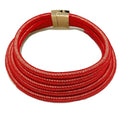 COLORFUL BLING Handwoven African Tribal Multilayer Chunky Statement Necklace Egypt Bib Collar Choker Costume Party Jewelry Accessories for Women - color: red