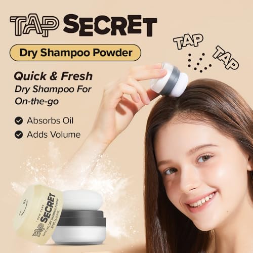 I DEW CARE Biotin Clarifying Dry Shampoo - Tap Secret Original Trio Set | Strengthening & Volumizing, Powder Type, Refillable, Non-aerosol, Brunette, Korean Ginseng, Stocking Stuffers, 0.26 Oz * 3ea - color: 01 Original, size: 0.24 Ounce (Pack of 3)