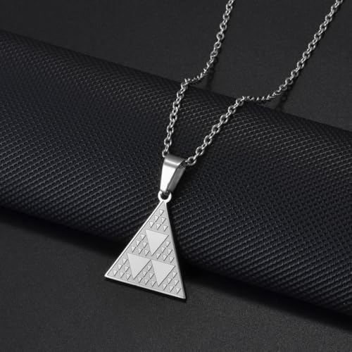 Pintadera Canaria Spain Traditional Ethnic Symbols Pendant Necklaces For Woman Jewelry - color: Silver Color 3