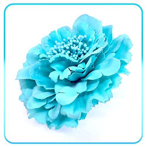 Hair Flower Clips Brooch Boutique Hair Accessories Bohemia Hairpins for Women Girls (Water Blue) - color: Water Blue