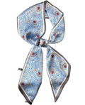 kcctoo 59” Long Silk Like Head Scarf Women's Fashion Square Neck Satin Scarfs for Bag Hair Scarves Gift 59 * 5.9” - color: D2 Blue Flower Drop Shaped 59" X 5.9"