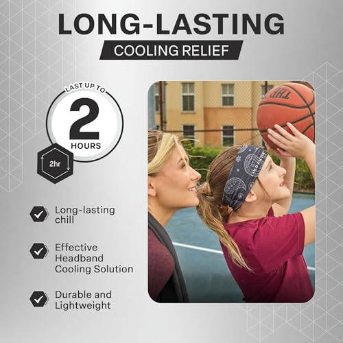 COLD FACTOR Cooling Headband for Women and Men – UPF 50+ Advanced Evaporative Comfort, Instant Cooling Sweatband for Outdoor Sports, Fitness, Yoga, Hiking, Running, and Workout - color: Paisley