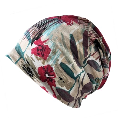 Women's Baggy Slouchy Beanie Chemo Hat Cap Scarf - color: Multicolor-3pcs-c