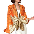 vimate 100% Large Silk Feeling Scarf-Women's Fashion Long Mulberry Silk Satin Neck Scarf Sunscreen Shawl Wrap Headscarf - color: Style 12