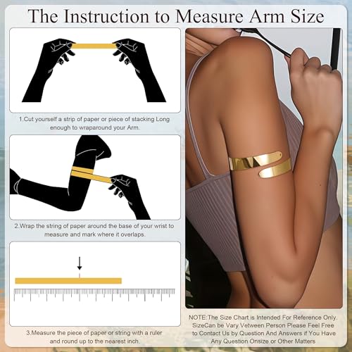 4Pcs Upper Arm Cuff for Women Open Adjustable Arm Bracelets Minimalist Coil Arm Armband Set - style: Gold-Style B
