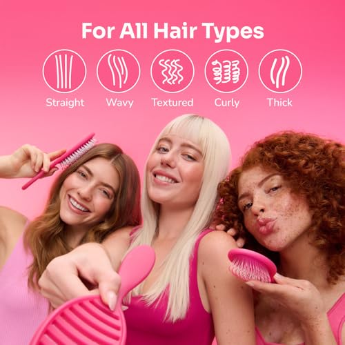 Wet Brush Speed Dry Hair Brush - Stripes (Color Wash) - Vented Design and Ultra Soft HeatFlex Bristles Are Blow Dry Safe With Ergonomic Handle Manages Tangle and Uncontrollable Hair - Pain-Free - color: Color Wash Stripes, size: 1 Count (Pack of 1)