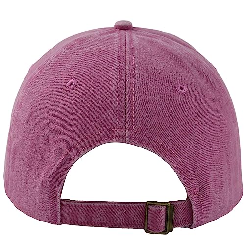 HHNLB Beach Hair Don’t Care Hat, Washed Cotton Adjustable Embroidered Baseball Cap - color: Embroidered Pink