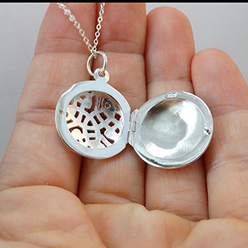 FashionJunkie4Life Sterling Silver Oval Locket Necklaces for Women, 18" Cable Chain - style: Celtic Knot