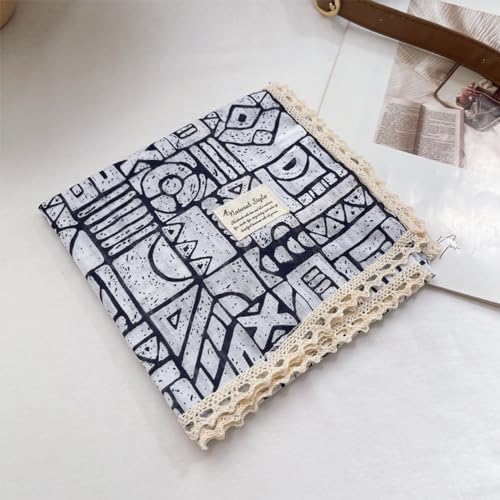 Soft Cotton Like Lace Bandana Headband, Head Wrap, Protective Coverage, Hair Neck Scarf for Women 24 x 24 inch - color: Cas006 - Geometric W