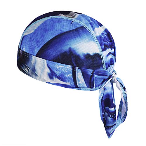 PURFUN Men Women Breathable Cycling Bandana Headscarf Adjustable Sweat Wicking Quick Dry Mesh Head Scarf Wrap Liner Skull Cap - color: Tj-mc-10