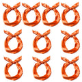 10 Pcs Long Thin Small Skinny Scarf Satin Neck Tie Ribbon Choker for Women Girls - color: Orange
