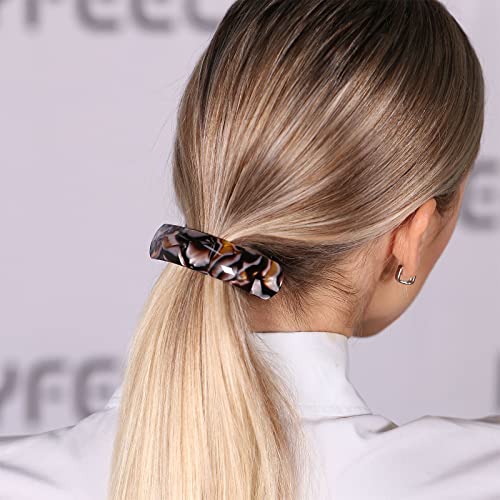 HYFEEL Large Hair Barrettes for Women Fine Thick Hair, French Barrette Hair Clips Ponytail Clamps Clasp Stylish Hair Accessories- 3Pcs (Black, Brown, Green)