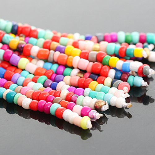NLCAC Women's Beaded tassel earrings Long Fringe Drop Earrings Dangle 6 Colors - color: confetti