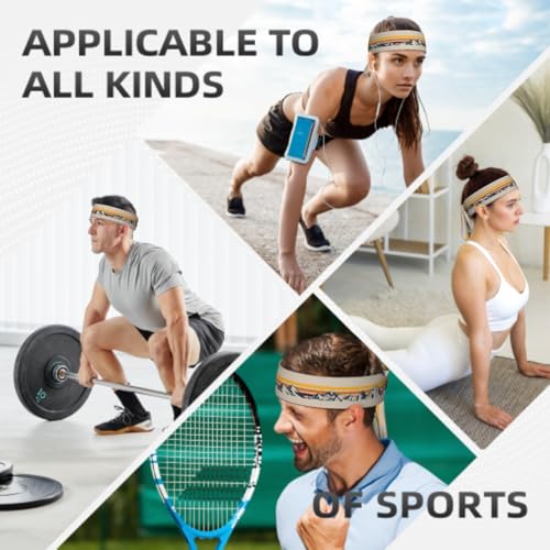 Sports Tie Headband Bandana Running Athletic Sweat Band Elastic Adjustable Sport Head Tie for Men Women Head Ties Ninja Tie Headbands Tennis Sweatbands Soccer Basketball Teams Running Head Band - color: Snow mountain