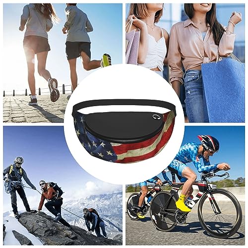 American Flag Patriotic Fashion Casual Fanny Pack Waist Bag Men Women Adjustable Belt Waist Bag For Travel Hiking Cycling Running Festival Carnival - color: Black3