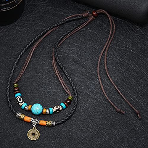 Boho Outfits for Women Boho Necklaces Country Concert Outfits Nashville Western Jewelry Choker Necklaces Long Leather Necklace Western Dress Jewelry Country Cowgirl Accessories Gifts - color: C：Boho Choker Necklaces
