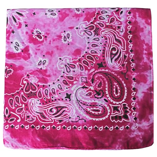 Motique Accessories Modern Tie Dye Bandana - color: Magenta