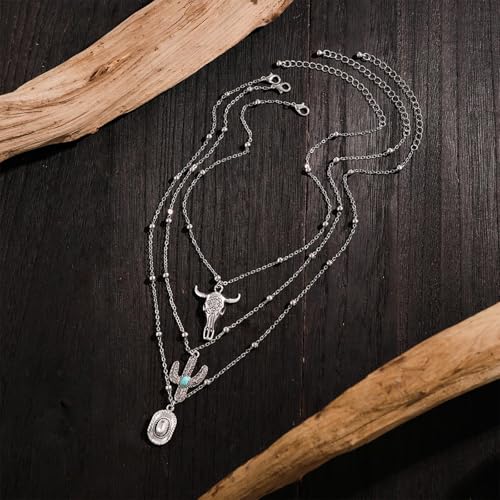 Boho Outfits for Women Boho Necklaces Country Concert Outfits Nashville Western Jewelry Choker Necklaces Long Leather Necklace Western Dress Jewelry Country Cowgirl Accessories Gifts - color: K4