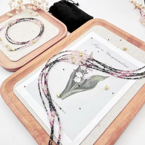 Damanse Beaded Glasses Chain,Eyeglass & Sunglass Strap For Women Stylish - color: Pink Crystal Design