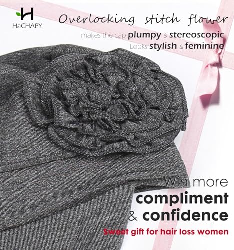 Hachapy Soft Newsboy Cap for Women Slip on Headwear Summer - color: Dark Heather Grey