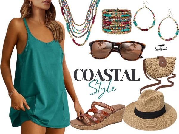 SPUNKYsoul Colorful Boho Multistrand Beaded Necklace — Layered Seed Beads in Black, Gold, Red, Teal and Navy for Effortless, Free-Spirited Style Varies 16-20 inches with 3 inch Extension Chain - style: "Zura" Teal Red Gold