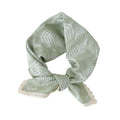 Soft Cotton Like Lace Bandana Headband, Head Wrap, Protective Coverage, Hair Neck Scarf for Women 24 x 24 inch - color: Cas022 - Asparagus Fern G