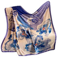 XL 43 Inch Extra Large Square Scarf Fashion Scarves Silk Feeling Hair Scarf Wrapping Scarfs Night Sleeping Headscarf - color: Ba1014